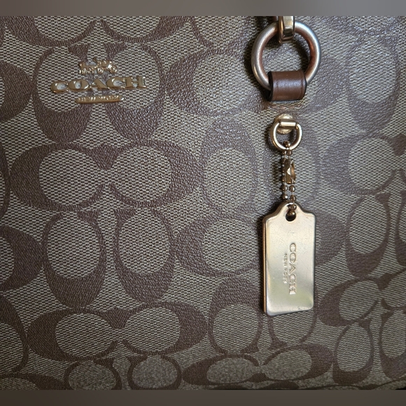 Coach Etta Carry All Tan Signature Shoulder Bag - Picture 15 of 16